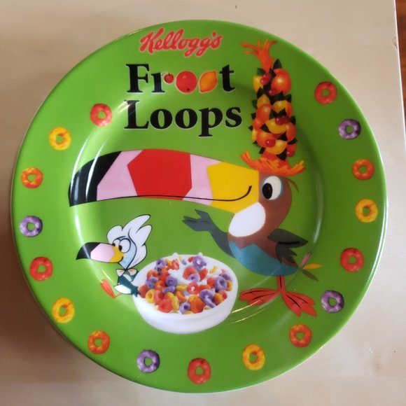 Kellogg's Retro Cereal Luncheon / Salad Plates - Set of 4 - Fruit Loops - Picture 6 of 12